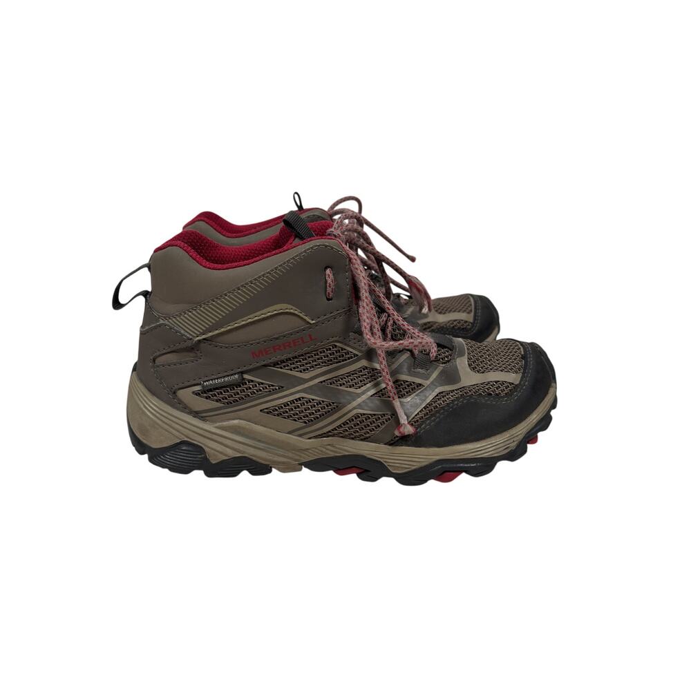 Merrell Moab FST Mid Waterproof Hiking Boots Boys 3 Brown Mesh M Select Grip